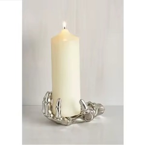 Cylinder <b>Brass</b> Candle Holders Set Heat Resistant Home Decoration <b>Lanterns</b> Metal Finish - Product Image 3