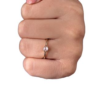 Diamante Suelto Cultivado en Laboratorio, Corte Brillante Redondo de 0.24CT, FVS, Estilo Vintage, Solitario, Chapado en Oro Amarillo - Product Image 1