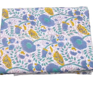 100% Indian Floral Print Cotton Fabric Quilting by Yard for Wedding Dresses Masks Curtains Personalized Bride Gift Fabric - Product Image 2