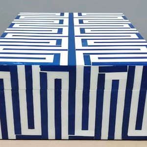 Caja de Joyería Decorativa Hecha a Mano con Diseño Marroquí de Flor de Amor con Incrustaciones de Hueso Ecológica, Decoración para Mesa del Hogar, Año Nuevo - Product Image 1