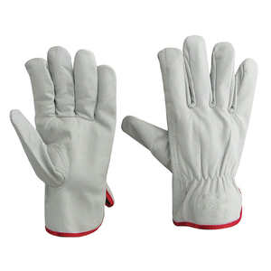 Gants de travail et de sécurité en cuir de chèvre grainé, avec protection du pouce, pour la conduite, le jardinage, pour hommes et femmes - Product Image 5
