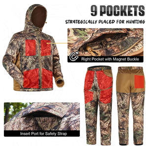 Ropa de Camuflaje con Estampado Impermeable y Cortavientos para Campismo, Safari y Caza de Invierno para Hombres y Mujeres, Personalizable - Product Image 5