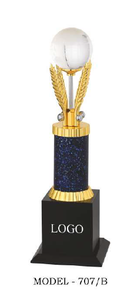 POOJA GIFT CORPORATION - Juego de Trofeos de Cristal con Base Azul y Alas Doradas, Modelo 707 a de Metal Fundido a Presión para Premios Deportivos - Product Image 6