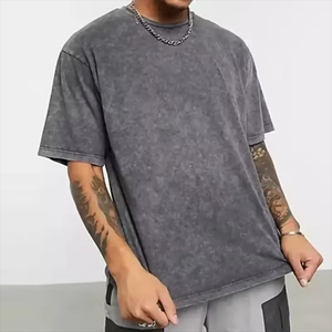 Camiseta de Manga Corta con Cuello Pequeño, Estilo Retro Americano, Unisex, Corte Regular, Antiencogimiento, Lavado Ácido, Hip Hop, Cuello Estrecho Perfecto - Product Image 3