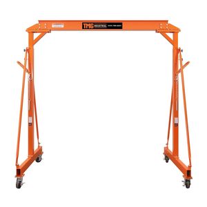 Gru a portale interamente in acciaio da 4400 libbre con altezza regolabile, blocco automatico, min. 95 pollici Altezza massima 142 pollici. Ruote Girevoli Bloccabili da 8 Tonnellate di Portata - Product Image 3