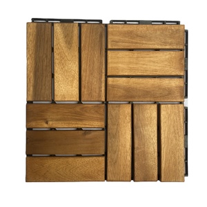 Dalles de terrasse extérieures en bois d'acacia vietnamien, antidérapantes, imperméables, finition mate, surface huilée, 5 ans et plus - Product Image 1