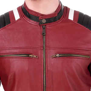 Veste en cuir pour homme, style hiver, grande taille, couleur unie, fermeture éclair, simili cuir, vêtements décontractés, vestes de moto, vente en gros - Product Image 6