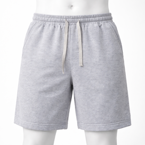 Pantalones cortos deportivos de algodón para hombre, transpirables, holgados, con cordón, cintura elástica, pantalones cortos para correr y hacer ejercicio en el gimnasio con bolsillos - Product Image 4