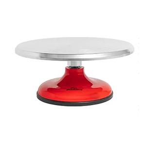 Support à gâteau rond en aluminium marron élégant, support à gâteau décoratif en métal pour fêtes d'anniversaire, événements et anniversaires. - Product Image 1