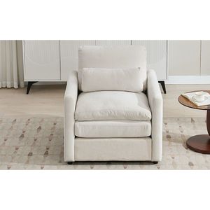 Poltrona Imbottita Accogliente da 81 cm, Divano Cloud Oversize e Confortevole con Doppio Cuscino, Divano Singolo con Cuscino Morbido per Soggiorno - Product Image 3
