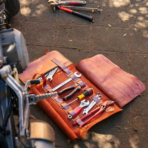 Handmade leather <b>tool</b> <b>roll</b> organizer bags wholesale supplier OEM custom premium portable storage for sale in reasonable price - Product Image 5