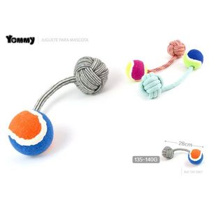 โยมมี่ ของเล่นลูกบอลสองหัว 28 ซม. 135-140 กรัม สำหรับสัตว์เลี้ยง - Product Image 1