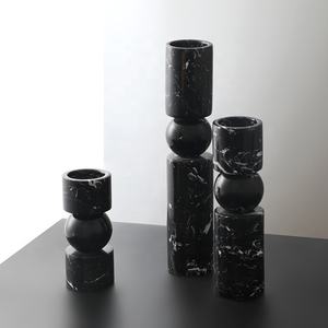 Portavelas de decoración Interior de mármol sólido creativo moderno, soporte de vela de pilar de tamaño personalizado para decoración de Navidad del hogar - Product Image 2