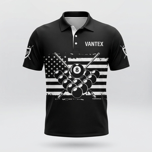 Camiseta de Polo para Billar, Uniforme para Jugadores de Billar, Logotipo Personalizado, Transpirable, Estilo Golf, Ropa Deportiva Informal para Equipos - Product Image 5