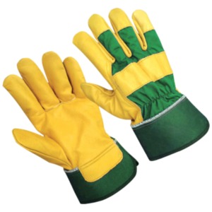 Guantes de Trabajo de Cuero Vacuno de Doble Palma de Alta Calidad, Guantes de Trabajo Canadienses de Doble Palma - Product Image 2