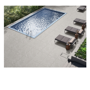 Carreaux de sol en pierre naturelle aspect quartz gris clair pour extérieur/intérieur 600x600mm pour applications cuisine, villa, centre commercial et jardin - Product Image 1