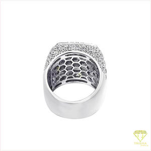 Anillo de lujo de plata 925 con diamante cuadrado cultivado en laboratorio para compradores mayoristas de joyería premium - Product Image 4