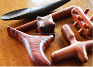 Kansa Wand-Masajeador de Yoga de madera tradicional inspirado en Ayurveda para el equilibrio de la piel del cuerpo y el cuidado de la piel - Product Image 2
