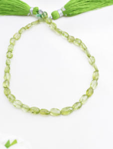 Cuentas facetadas de peridoto natural de 9 pulgadas, collar de piedras preciosas naturales, piedra preciosa para la elaboración de joyería fina. - Product Image 2