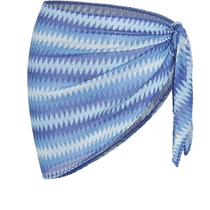 Women Beach Vacation <b>Fishnet</b> See Thru Tie Side Bathing Suit Cover Up Mini Skirt - Product Image 3