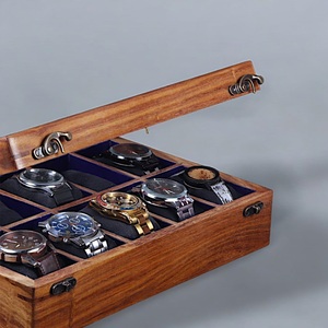 AHTE MANUEXPO UR-065 Wooden Watch Box & <b>Display</b> <b>Case</b> with 10-Slot Organizer for Men and Women Jewelry Storage Gift - Product Image 2