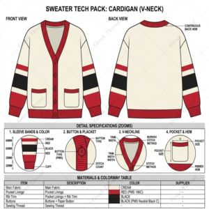 Custom Greek Letter Sorority Fraternity Varsity <b>Cardigan</b> Knit Sweater Oversized University Sports Club Chenille Patch Embroidery - Product Image 3