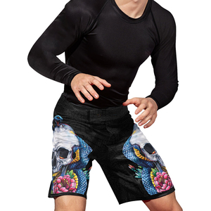 Pantalones Cortos de MMA para Hombre con Estampado de Calavera de Serpiente, de Secado Rápido, de Poliéster, para Entrenamiento de Artes Marciales Mixtas, Corte Regular, Talla Adulto - Product Image 6