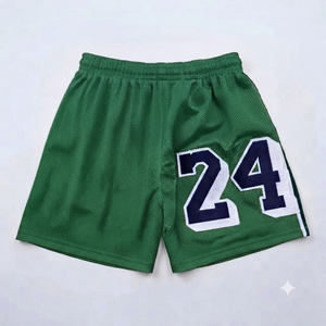 Shorts de basket-ball pour hommes de qualité supérieure, imperméables, en mesh, avec cordon de serrage, 100% polyester mesh, légers, séchage rapide, personnalisables - Product Image 2