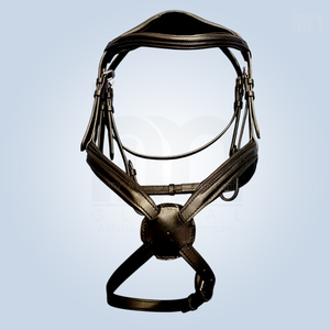 Brida Anatómica Premium para Caballo con Narquilero en Forma de 8 - Brida de Cuero Acolchada para Salto y Doma Clásica - Product Image 1