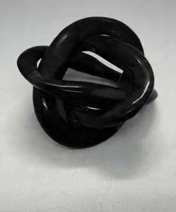 Black Resin Geometric Sculpture Handcrafted Modern Minimalist <b>Art</b> Decor Wall Hanging Home Office Ornament Single Piece - Product Image 1
