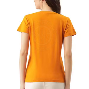 เสื้อยืดผู้หญิงทรงสลิมฟิตเสื้อยืดผู้หญิงผ้าคอตตอนเนื้อนุ่มใส่สบายมีสไตล์ - Product Image 6