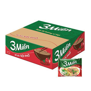 Mejor Precio, Mejor Calidad, Fideos Instantáneos Fritos con Carne de Res y Hierbas, Marca Vietnamita, 65g/paquete - Product Image 1