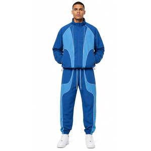 Nouveau design, survêtement 100% nylon, impression par sublimation avec logo personnalisé, ensemble deux pièces surdimensionné, veste et pantalon coupe-vent - Product Image 5