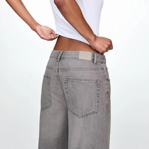 Autumn Streetwear Baggy <b>Jeans</b> Women Custom Color Size <b>Elastic</b> Waist Custom Logo Blue Quick Dry Best Quality - Product Image 6