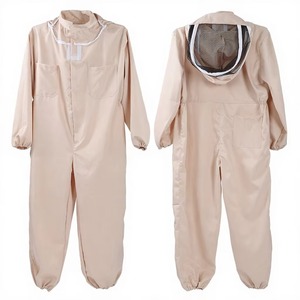 Chinabees PT-007F-2 Brown Polyester Cotton Full Body One-piece Anti <b>Bee</b> <b>Suit</b> Respirator Pack Heat Resistant 400C for - Product Image 3