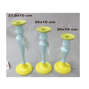 Support de bougie en aluminium sans flamme, sans plomb, résistant à la chaleur, durable, portable, écologique, fait main, multicolore, base bleu clair pour - Product Image 2