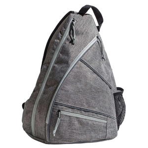 Gray Polyester Sports <b>Backpack</b> 30-40L Zipper Closure <b>Water</b> <b>Resistant</b> Mesh Side Pocket - Product Image 1