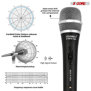 Micrófono Dinámico XLR de 5 Núcleos, Micrófono de Mano para Karaoke, Canto y Estudio - Product Image 2