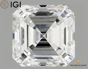Diamante de Alta Calidad de 1.01 Quilates, Corte Asscher, con Certificado IGI, Cultivado en Laboratorio CVD, Color D, Claridad VVS2, para Anillo de Boda Personalizado - Product Image 1