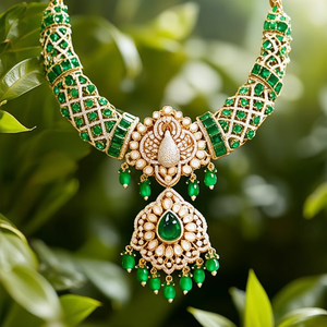 Ensemble de colliers ras du cou style paon avec perles de cristal et de nacre Pota Stone Fashion 10575594DGR - Product Image 3