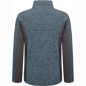 Fleece Jacket Soft Touch Full Zip <b>Mens</b> Winter Polar Fleece Jacket Warm Casual Outdoor Travel <b>Coat</b> Grey Zip Up <b>Long</b> Sleeve - Product Image 2