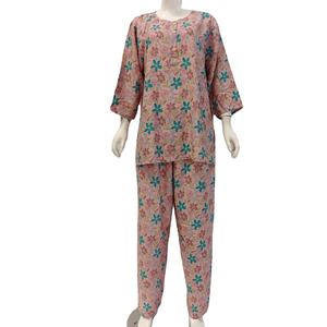 Été nouveau pyjama femme deux pièces ensemble soie pyjama femme manches longues pantalons longs - Product Image 1