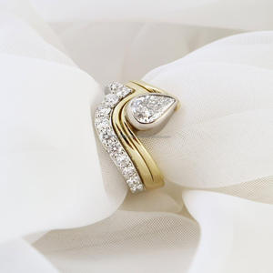 IGI/GIA Lab Grown Cut Diamond Vintage 14k jaune mariage/bague de fiançailles unisexe or blanc fin pour anniversaire fête-digne - Product Image 3