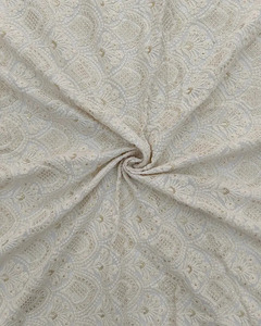 Coding embroidery fabric sequin fabric lace fabric organza fabric for designer abaya kaftan couture wholesale export buyer trade - Product Image 6
