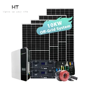 Système solaire HT 10kw batterie complète système d'énergie solaire hors réseau systèmes d'énergie domestique générateur d'énergie solaire pour l'industrie commerciale