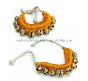 Best Price <b>Brass</b> Plated 1 Line Yellow Ghungroo Pad Salangai for Bharatanatyam Dance Traditional Classical Dance Ankle <b>Bells</b> - Product Image 4