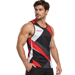 Camiseta sin Mangas Personalizada para Hombre, Sublimada, Transpirable, de Poliéster, Deportiva, Absorbe la Humedad, Secado Rápido, Ajuste Atlético, OEM, Venta al Por Mayor - Product Image 4