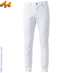 Pantalones Casuales de Corte Recto para Hombre MASTER TEXTILE, Cintura Media, Tejido Twill Elástico, Transpirables, Cierre de Botones y Remaches - Product Image 2
