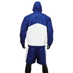 Ensemble de survêtement sportif pour homme en nylon coupe-vent avec logo personnalisé, veste et short, 2 pièces - Product Image 2