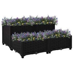 Jardinière surélevée 31,5"x31,5"x15" en polypropylène pour fleurs et plantes - Product Image 1
